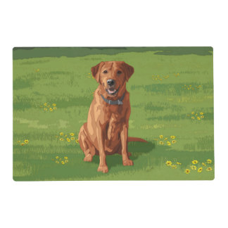 Fox Red Yellow Labrador Retriever Dog Placemat