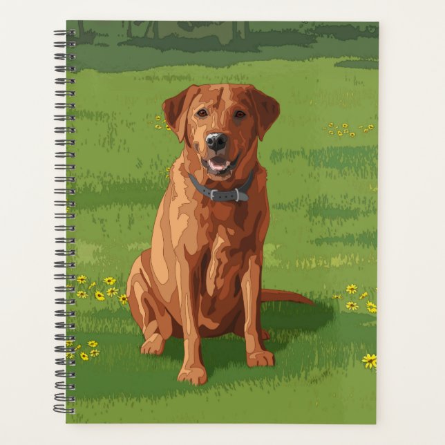 Fox Red Yellow Labrador Retriever Dog Planner (Front)