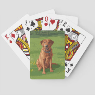 Fox Red Yellow Labrador Retriever Dog Poker Cards