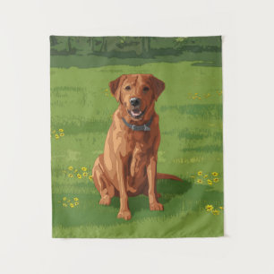Fox Red Yellow Labrador Retriever Dog Tapestry