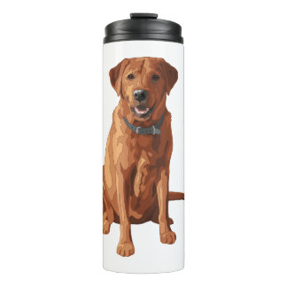 Fox Red Yellow Labrador Retriever Dog Thermal Tumbler