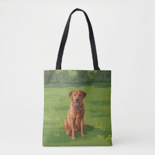 Fox Red Yellow Labrador Retriever Dog Tote Bag