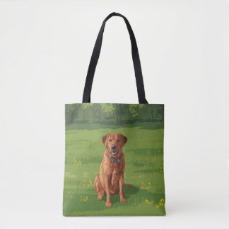 Fox Red Yellow Labrador Retriever Dog Tote Bag