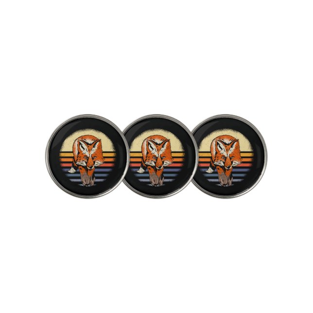 Fox Retro  Golf Ball Marker (3 Up)