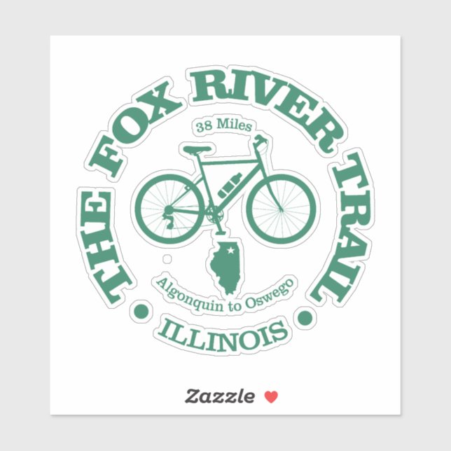 Fox River Trail (cycling) Sticker (Sheet)