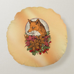 Fox Round Pillow