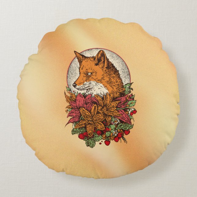 Fox Round Pillow (Front)