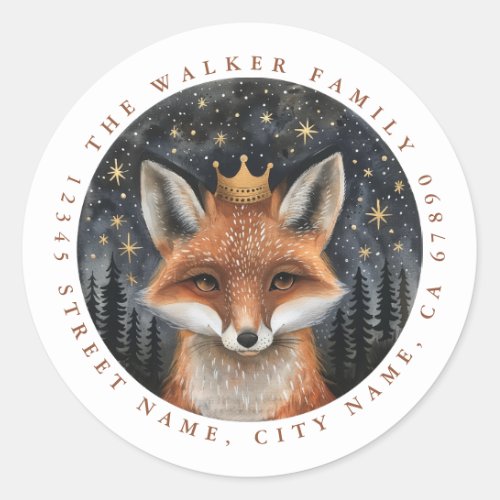 Fox Round Stickers