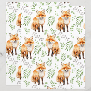 Fox Scrapbook Paper