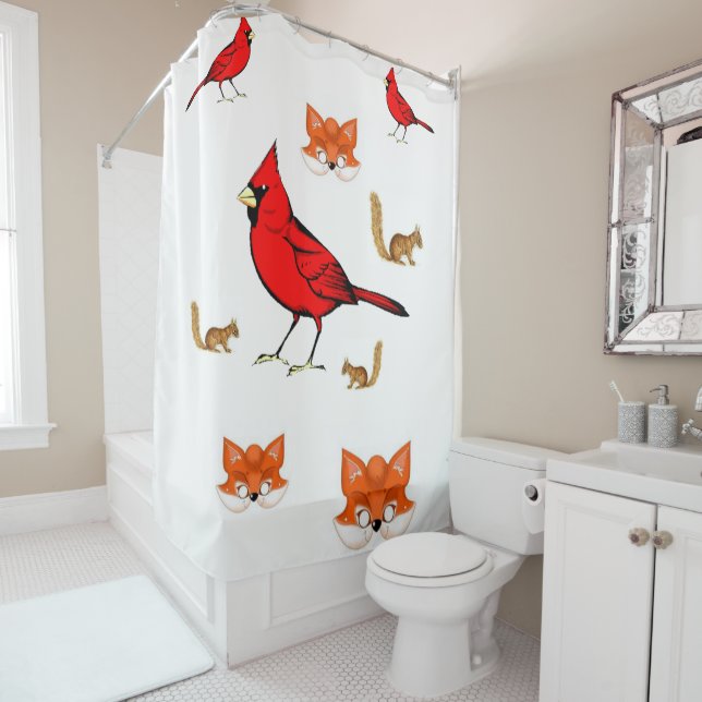 Fox shower curtain (In Situ)