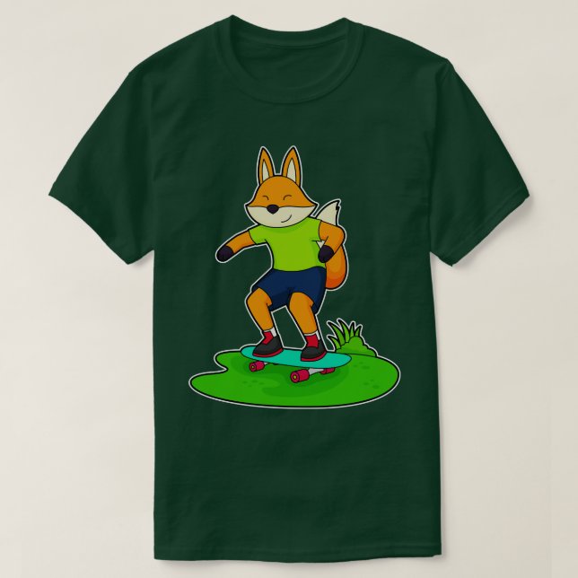 Fox Skater Skateboard 2 T-Shirt (Design Front)