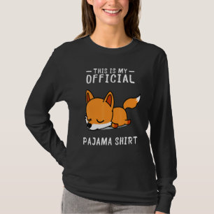 Fox Sleep Pajamas Pajama Sleepover T-Shirt
