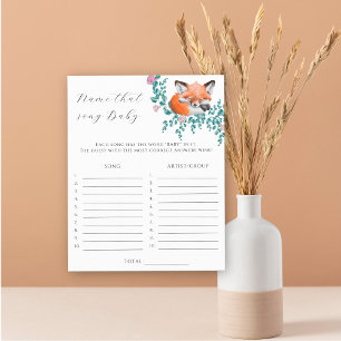 Fox sleeping - Name that song baby shower game