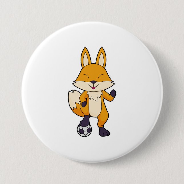 Fox Soccer player Soccer Button (Front)