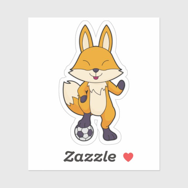 Fox Soccer player Soccer Sticker (Sheet)