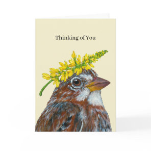 Fox sparrow card