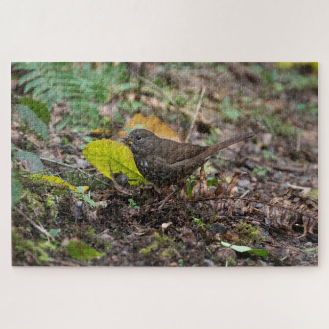 Fox Sparrow Jigsaw Puzzle (Horizontal)