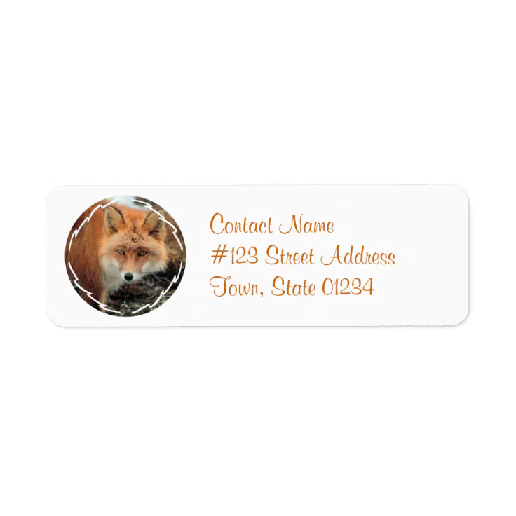 Shopping now Find your favorite product 15 day return policy 30 Fox Return Address  Labels Orange Black & White Animal 