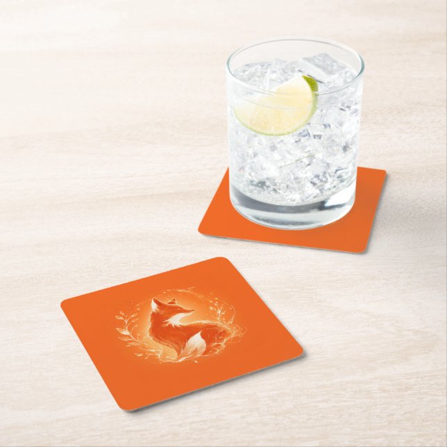 fox square paper coaster (Insitu)