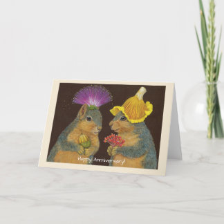 Fox squirrel anniversary card