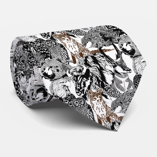 Fox Stand-out Tie (Rolled)