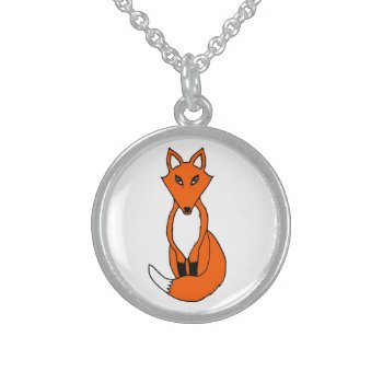 Fox Sterling Silver Necklace by BlakCircleGirl at Zazzle