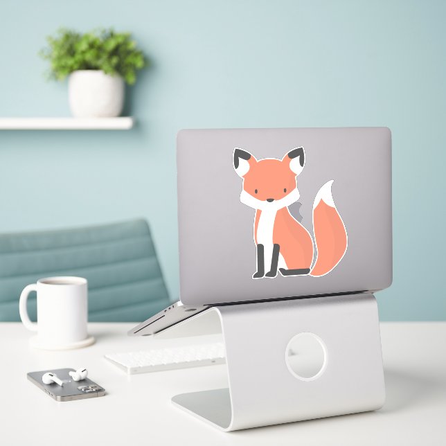 Fox Sticker (Laptop On Desk)