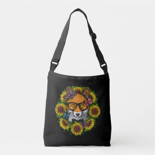 Fox Sunflowers Crossbody Bag