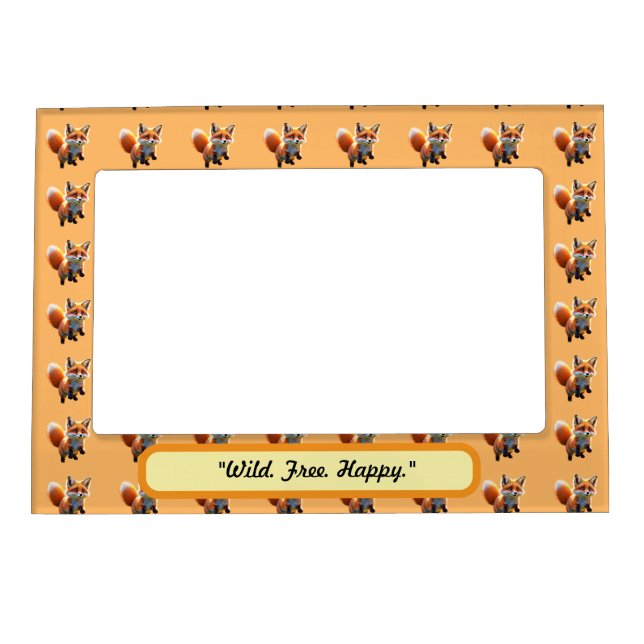 "Fox Tail Chase Fun" Magnetic Frame (Front)