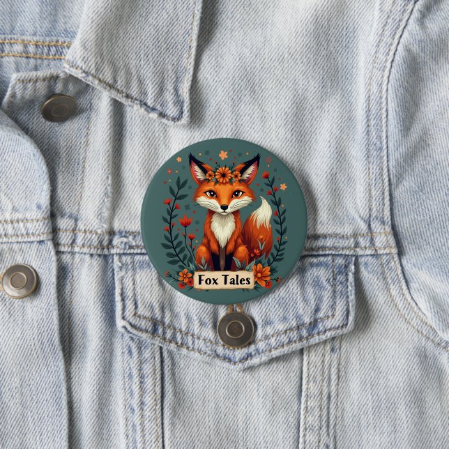 Fox Tales Boho Woodland Animal Button (In Situ)