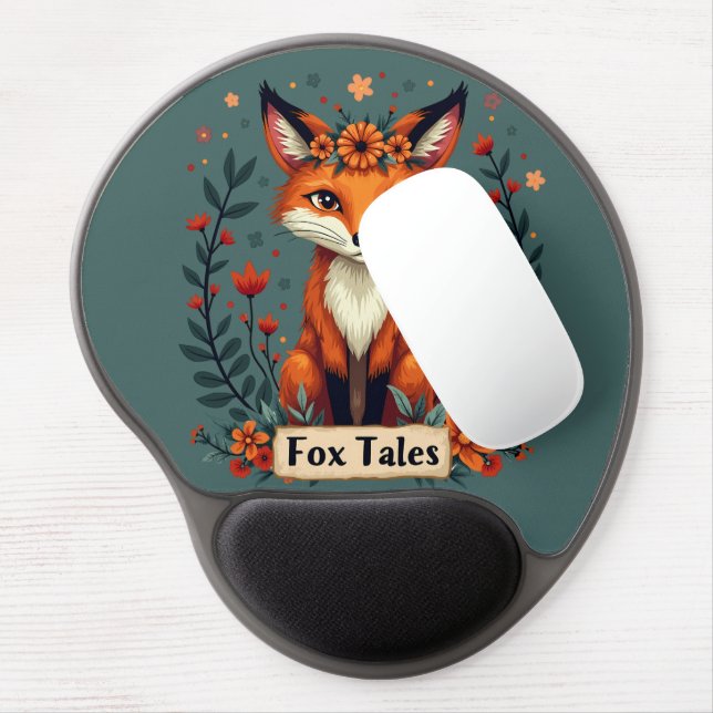 Fox Tales Boho Woodland Animal Gel Mouse Pad (Left Side)