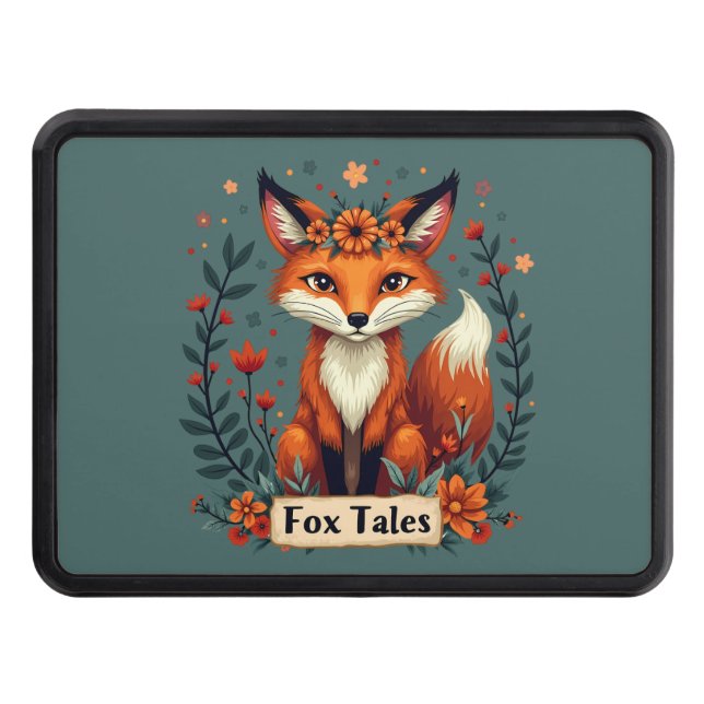 Fox Tales Boho Woodland Animal Hitch Cover (Front)