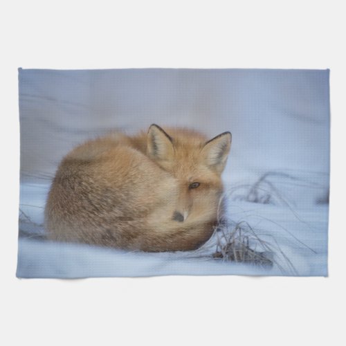 fox tea towel foxy kitchen towel fox home decor towel