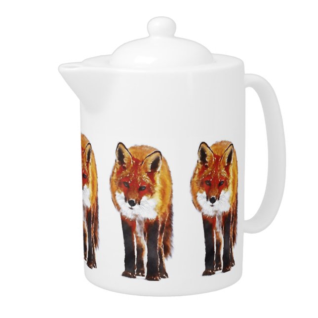 fox teapot, fox coffee pot, fox gift teapot (Right)