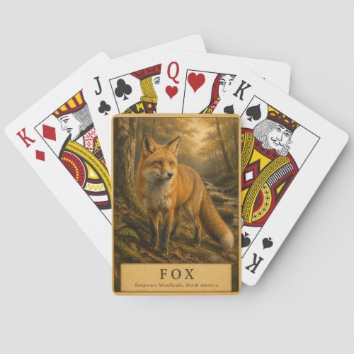Fox Temperate Woodlands VINTAGE Poker Cards
