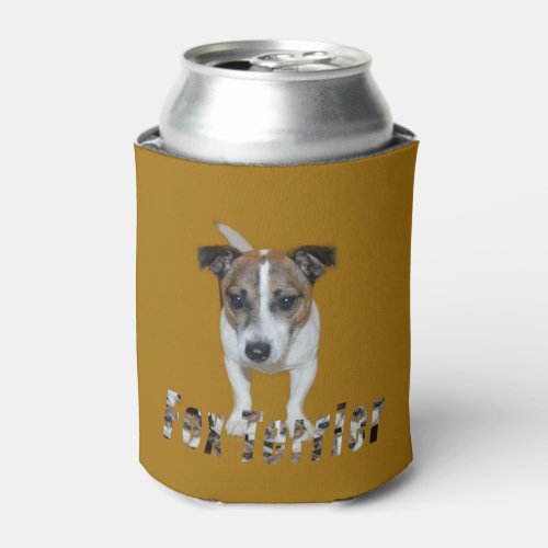 Fox Terrier And Fox Terrier Logo Can Cooler