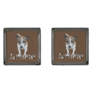 Fox Terrier And Fox Terrier Picture Logo, Cufflinks