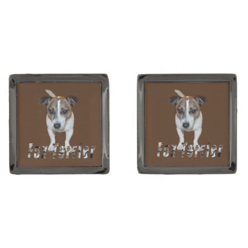 Fox Terrier And Fox Terrier Picture Logo Cufflinks