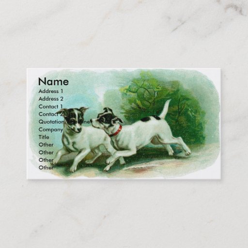 Customizable Fox Terrier Business Card