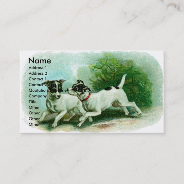Fox Terrier Business Card (Front)
