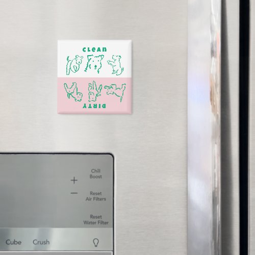 Fox Terrier Clean Dirty Dishwasher Magnet