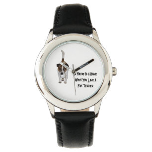 Fox Terrier, Love Is Logo, Kids Leather Watch. Watch