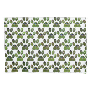 Fox Terrier Paw Prints, Pillow Case