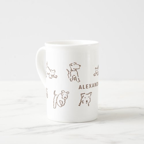 Fox Terrier Personalized Bone China Mug