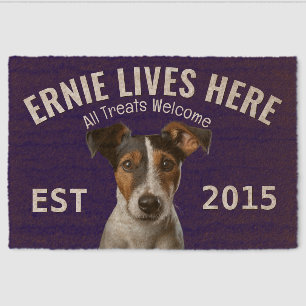 Fox Terrier Personalized Fiber Doormat