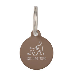 Fox Terrier Personalized Name Dog ID Tag