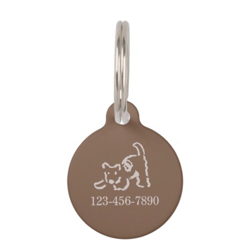 Fox Terrier Personalized Name Dog ID Tag