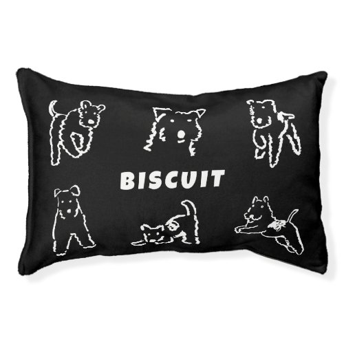 Fox Terrier Personalized Name Pet Bed