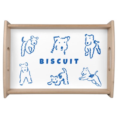 Fox Terrier Personalized Name Pet Serving Tray