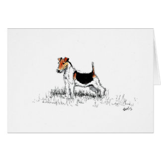 Fox Terrier standing proud Cards